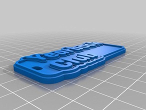 3 yıllık kulübü Anahtarlık özelleştirilmiş 3d print model - Mito3D