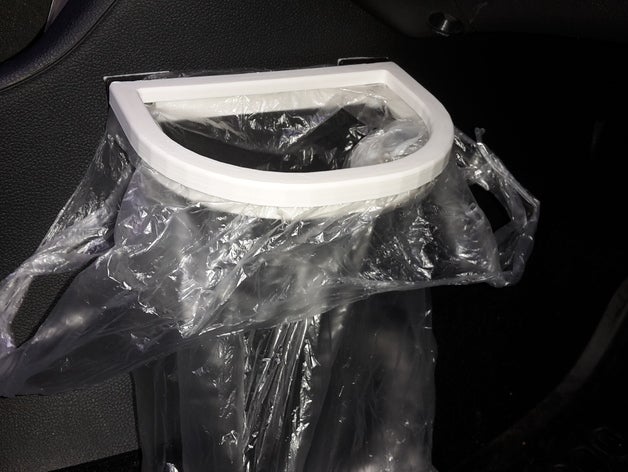 in-car trash bag holder automotive mount plastic 3D print model - Mito3D