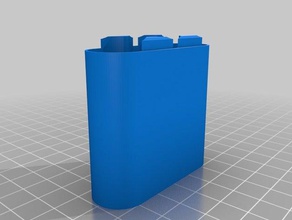 triple 18650 case bottom containers customized 3d print model - Mito3D