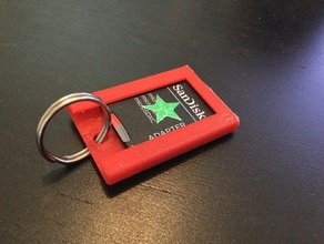 sd card holder keychain household 3d print model - Mito3D