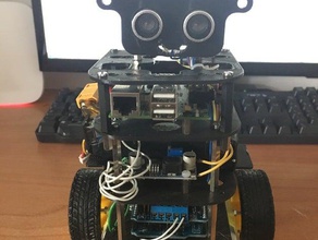 robotpiv 10 de ultrasonidos obstáculo evitar la robótica Impreso en 3d arduino uno automatización motor dc shield evitación del el punto pivote raspberry pi servo sensor 3d print model - Mito3D