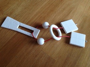anillo de cuerda-puzzel 1 rompecabezas 3d print model - Mito3D