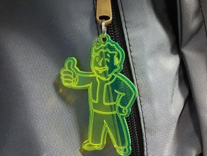 fallout keychain laser cut keychains cutter 3d print model - Mito3D