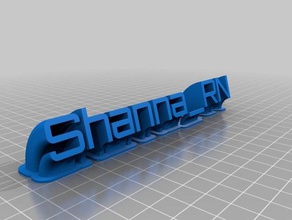 shanna rn nameplate office customized 3d print model - Mito3D