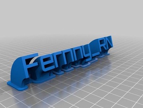 fernny rn office personalizzato 3d print model - Mito3D