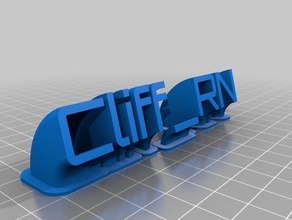 cliff rn nameplate office customized 3d print model - Mito3D