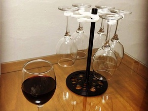 goblet rackwine glass holder kitchen dining 3d print model - Mito3D