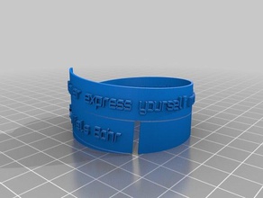 mi personalizados espiral poema de la pulsera marca 2 arte 3d print model - Mito3D