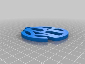monogram pendant kiki gioielli personalizzato 3d print model - Mito3D