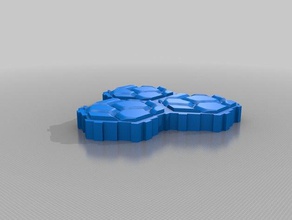 rock hex tile games customized 3d print model - Mito3D