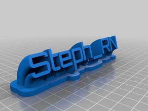 steph nameplate office customized 3d print model - Mito3D