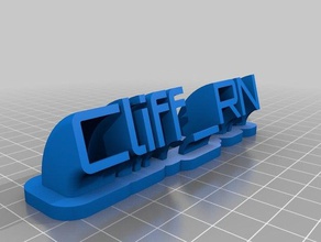 cliff nameplate office customized 3d print model - Mito3D