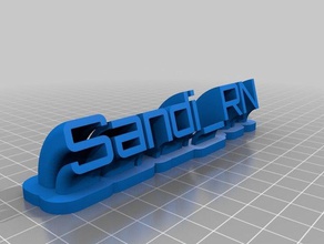 sandi nameplate office customized 3d print model - Mito3D