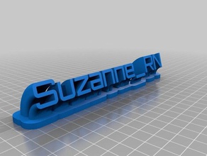 suzanne nameplate office customized 3d print model - Mito3D