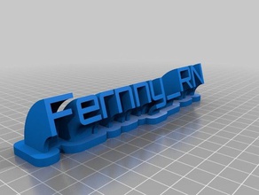 fernny nameplate office customized 3d print model - Mito3D