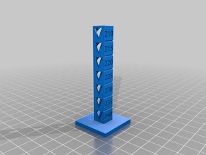 hdglass prusa 30mms temp tower 3d printing tests customized 3d print model - Mito3D
