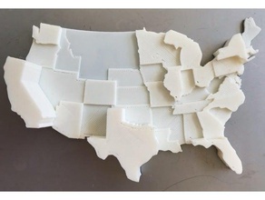 united states learning customized data visualization election election2016 usa vote 3d print model - Mito3D
