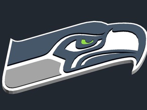 seattle seahawks logo signs logos badge csd nfl 3d print model - Mito3D