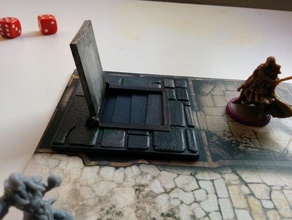 zombicide black plague dungeon door toy game accessories boardgame board tabletop 3d print model - Mito3D