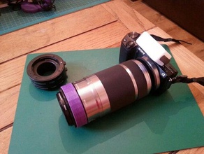 e-mount macro inverse anneau de protection caméra 3d print model - Mito3D