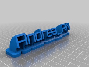 andrea nameplate office customized 3d print model - Mito3D