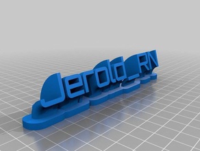 jerold nameplate office customized 3d print model - Mito3D