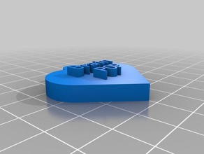 meu personalizados pingente de coração cérebro pop 3d print model - Mito3D