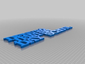 meu personalizados variável word escultura djds esculturas 3d print model - Mito3D