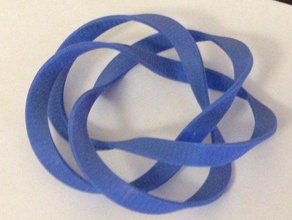 53 ribbon torus knot math 3d print model - Mito3D