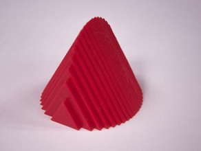 20 triângulos equiláteros, base circular matemática 3d print model - Mito3D
