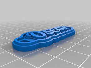 oscar Schlüsselanhänger angepasst 3d print model - Mito3D