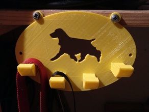 coleira titular cocker silhueta animais de estimação cão 3d print model - Mito3D