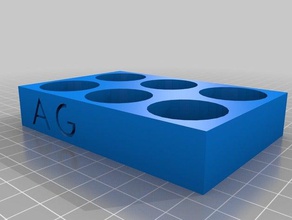 6x fiol holder other 3d print model - Mito3D