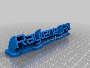 raylene nameplate office customized 3d print model - Mito3D