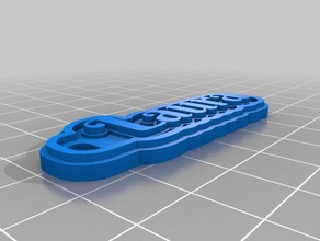 laura con borde llaveros personalizado 3d print model - Mito3D