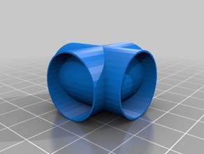 two intersecting cylinders math 3d print model - Mito3D
