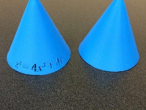 cone math 3d print model - Mito3D