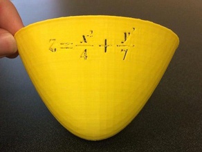 elliptical paraboloid math 3d print model - Mito3D