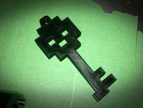 8-bit styled skull keyring keychains goonies nes zelda 3d print model - Mito3D