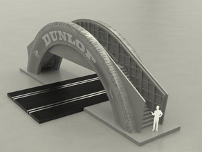 dunlop br&uumlcke f&uumlr morir carrera 132 hobby puente donington park slotcar 3d print model - Mito3D