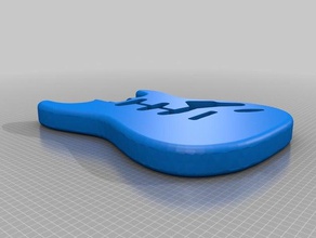 body stratocaster original dimensions music 3d print model - Mito3D