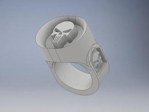punisher ring rings 3d print model - Mito3D