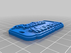 xavier moreno etiketi Anahtarlık özelleştirilmiş 3d print model - Mito3D