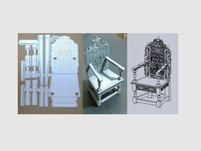 110 scala rivestimenti in legno sedia kit i giocattoli giochi 3d print model - Mito3D