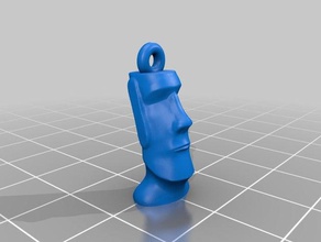 moai Osterinsel Kopf-Ohrringe-Anhänger Schmuck 3d print model - Mito3D