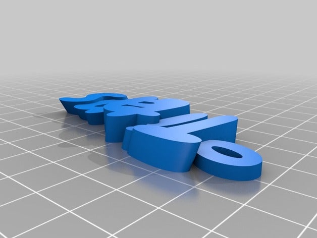 brock blu i portachiavi personalizzato 3D print model - Mito3D
