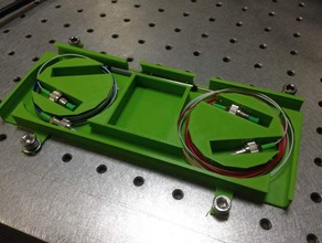 de fibra óptica acoplador titular la bandeja ingeniería mesa banco placa fotónica thorlabs 3d print model - Mito3D