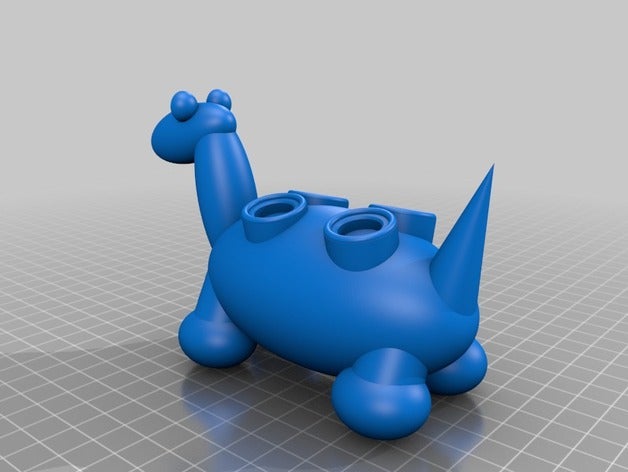 dino Pinsel Bad 3D print model - Mito3D