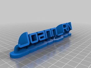 joann nameplate office customized 3d print model - Mito3D