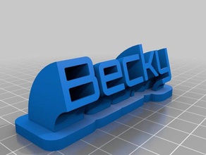 becky targa office personalizzato 3d print model - Mito3D